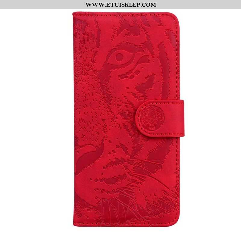 Etui Folio do Poco M3 Pro 5G Nadruk Twarzy Tygrysa